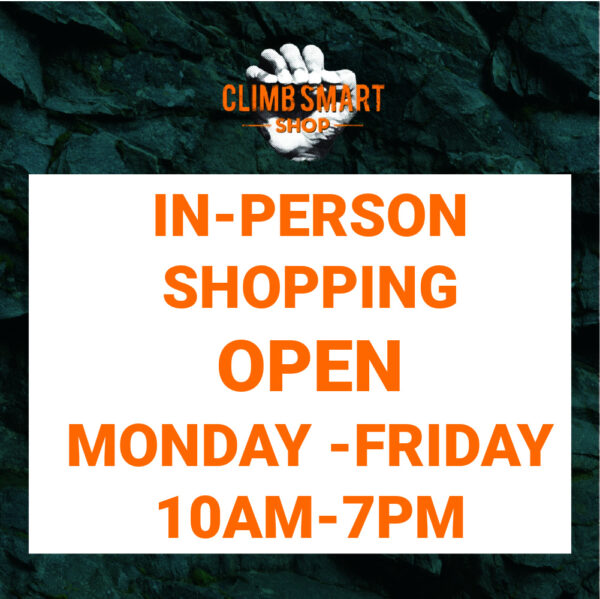 CLIMB SMART SHOP in-person shopping OPEN